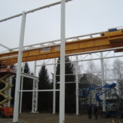 Mostový žeriav 32tx18,8m - po uložení na žeriavovú dráhu